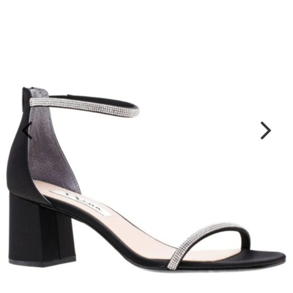 Nina Barby Block Heel Sandals Black 9.5